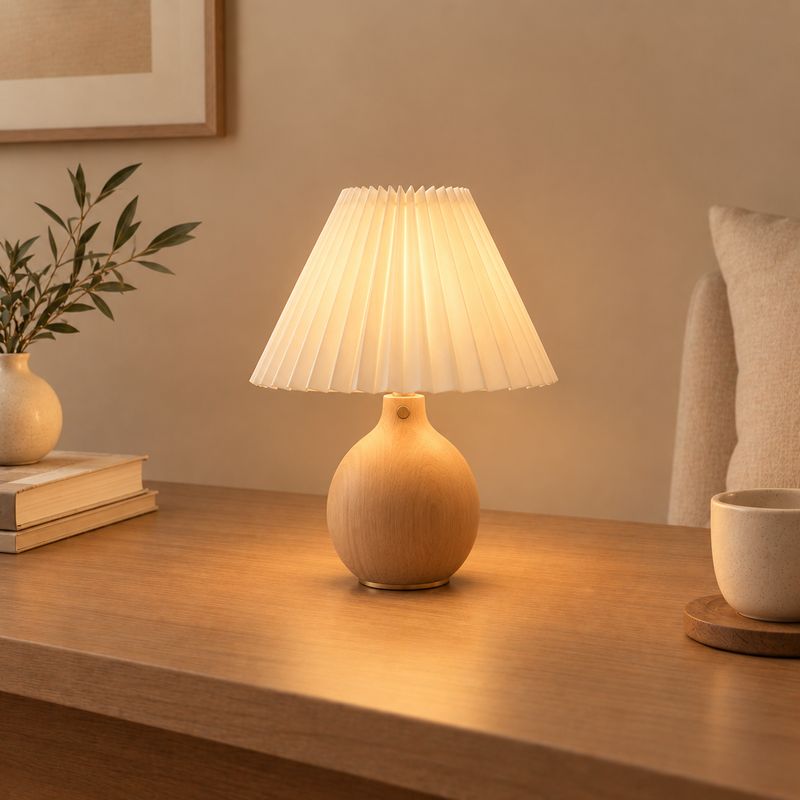 Pleated Shade Table Lamp